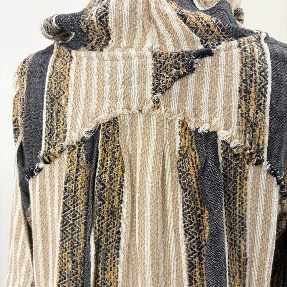 Soft Surroundings Size M Tunic Pullover Hoodie Striped Earthy Granola Beach Boho - Picture 14 of 16